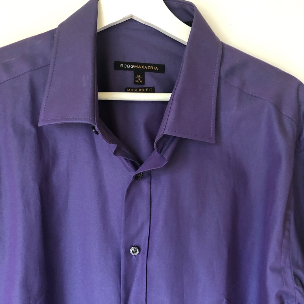 BCBGMAXAZARIA Modern fit Long-Sleeve dress Shirt  for Men Size XL 17 34/35